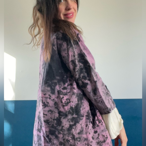 Linen Tie-Dye Women's Jacket/ Robe - Picture 1 of 5
